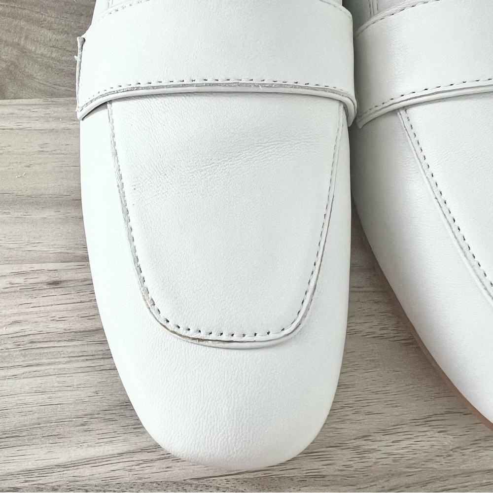 Stuart Weitzman Payson Leather Loafers | White | Size 5 - Picture 4 of 11